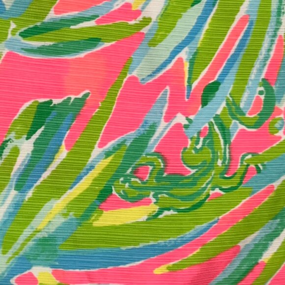 Lilly Pulitzer The Buttercup 5" Tiki Pink Royal Lime Shorts, 10 - Picture 8 of 11